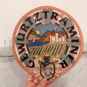 Certified International Cinzano Italy Wine Wall Plaque Ceramic 12”